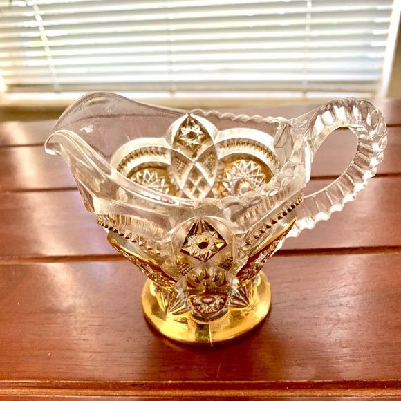 Vintage EAPG 'Fashion Gold (Decor)' Cream Pitcher by Imperial Glass - Ohio - Picture 3 of 5